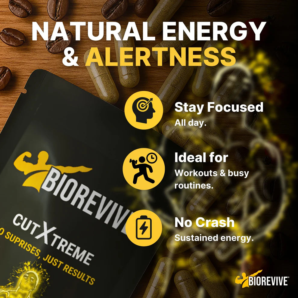 Biorevive CutXtreme - Fat Burning Supplement - Natural Thermogenic Ingredients - 60 Capsules