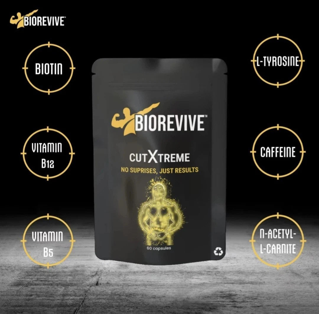 Biorevive CutXtreme - Fat Burning Supplement - Natural Thermogenic Ingredients - 60 Capsules