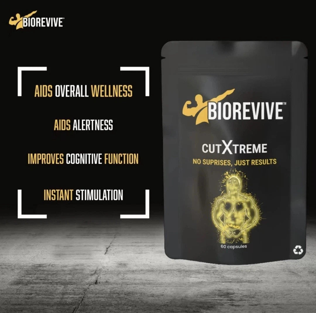 Biorevive CutXtreme - Fat Burning Supplement - Natural Thermogenic Ingredients - 60 Capsules